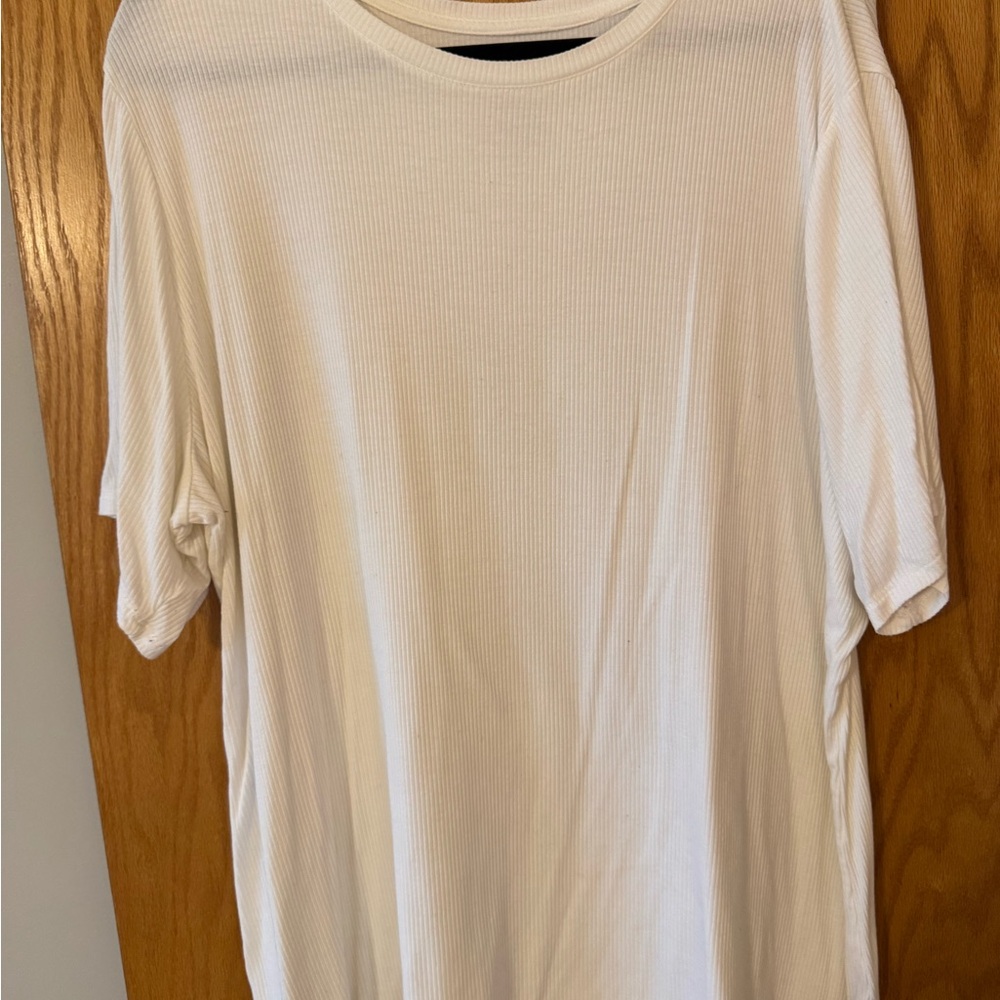 White Ribbed Shirt